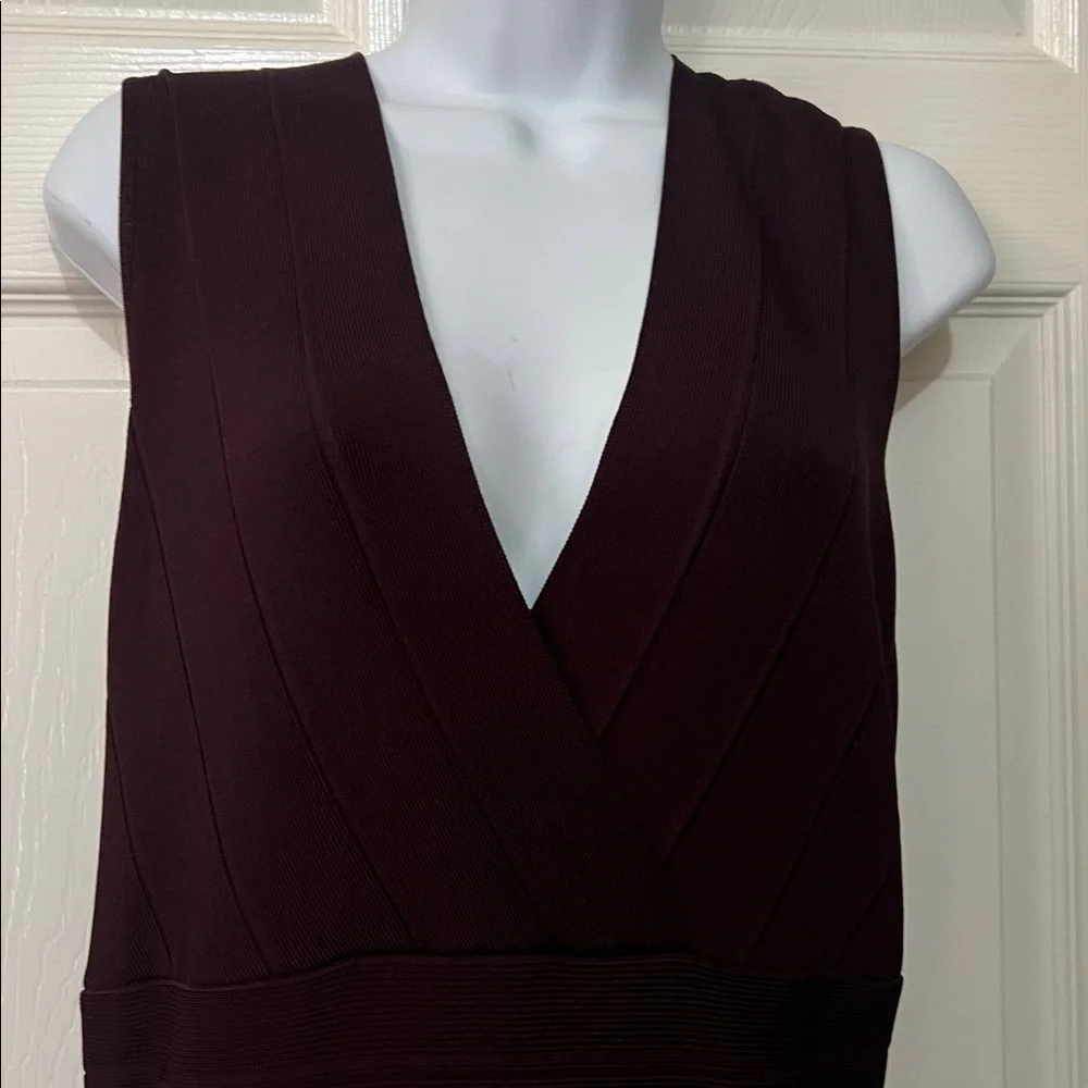 INC International Concepts Bodycon Eggplant Dress EUC retail $89 - Picture 3 of 5